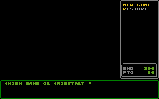 Rings of Zilfin (Atari ST) screenshot: Main Menu