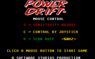 Power Drift (Atari ST) screenshot: Game options