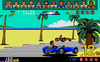 Power Drift (Atari ST) screenshot: Veering off the track
