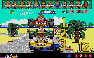 Power Drift (Atari ST) screenshot: End of race...