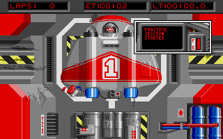 Powerdrome (Atari ST) screenshot: The RoboPit