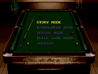 Minnesota Fats: Pool Legend (Genesis) screenshot: Select what mode to play.