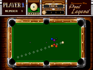 Minnesota Fats: Pool Legend (Genesis) screenshot: Lining up my shot.