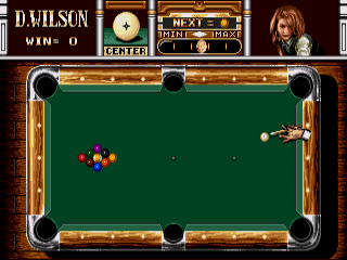 Minnesota Fats: Pool Legend (Genesis) screenshot: Dixie breaks.