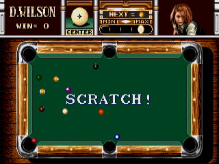 Minnesota Fats: Pool Legend (Genesis) screenshot: Ugh! Scratch!