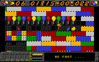 P. P. Hammer and His Pneumatic Weapon (Amiga) screenshot: Now be quick and find the extra life...