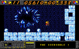 P. P. Hammer and His Pneumatic Weapon (Amiga) screenshot: The "Iceriddle" level