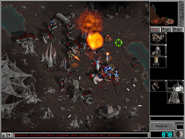 Dark Colony (Covermount Demo Version) (Windows) screenshot: An intense fight ensues.