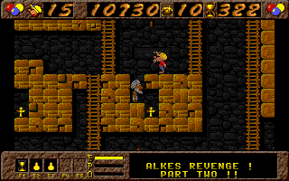 P. P. Hammer and His Pneumatic Weapon (Amiga) screenshot: This enemy is trapped