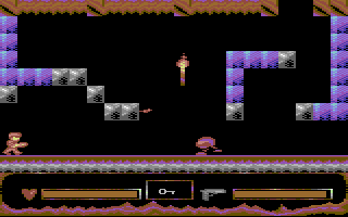 Twierdza (Commodore 64) screenshot: Alien looking creature