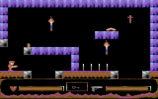 Twierdza (Commodore 64) screenshot: Taking safe passage