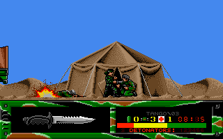 Fire Force (Amiga) screenshot: Stab your enemy.