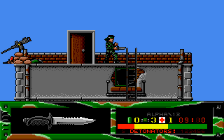 Fire Force (Amiga) screenshot: At the top of building.