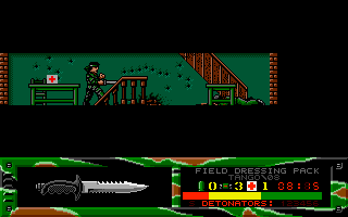 Fire Force (Amiga) screenshot: Inside enemy building.