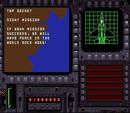 Super Strike Eagle (SNES) screenshot: View briefing.