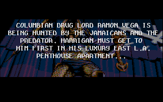 Predator 2 (Atari ST) screenshot: Level 2 intro