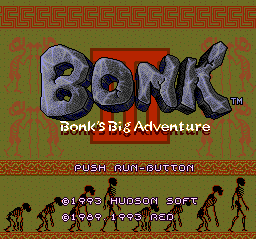 Bonk 3: Bonk's Big Adventure (TurboGrafx CD) screenshot: Title screen
