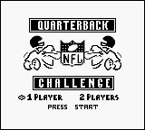 NFL Quarterback Club (Game Boy) screenshot: Title screen