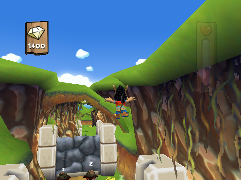 Agent Hugo: Hula Holiday (Windows) screenshot: High jumping