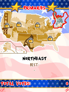 Battle for the White House (J2ME) screenshot: The map