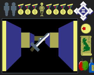 Minotaur (Acorn 32-bit) screenshot: Finding a sword