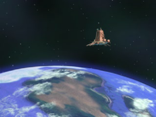 Robbit Mon Dieu (PlayStation) screenshot: Introduction sequence, approaching Hanauma