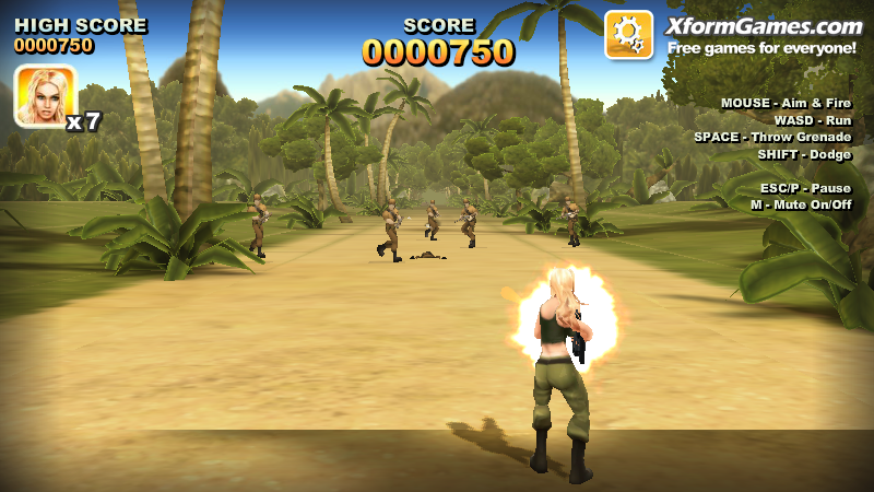 Screenshot of Katie Commando (Browser, 2012) - MobyGames