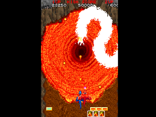 Namco Museum Encore (PlayStation) screenshot: Dragon Saber - Lava whirlpool