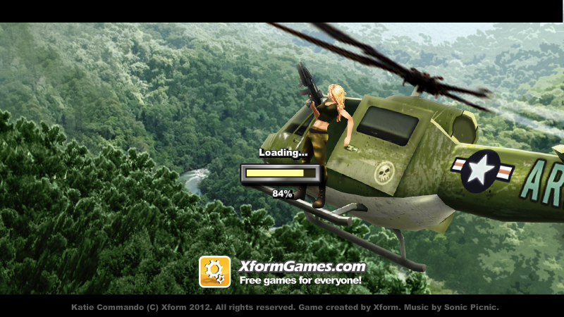 Katie Commando (Browser) screenshot: Loading screen