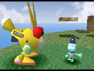 Robbit Mon Dieu (PlayStation) screenshot: You have to bring this fellow home