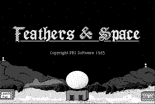 Feathers & Space (Macintosh) screenshot: Title screen