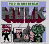 The Incredible Hulk (Game Gear) screenshot: Title screen