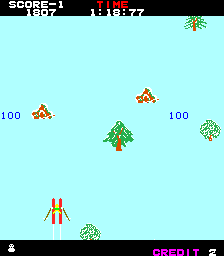 Alpine Ski (Arcade) screenshot: Looking for points to collect