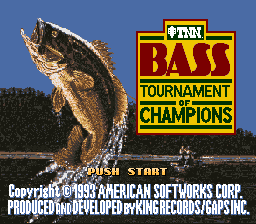 TNN Bass Tournament of Champions (SNES) screenshot: Title screen