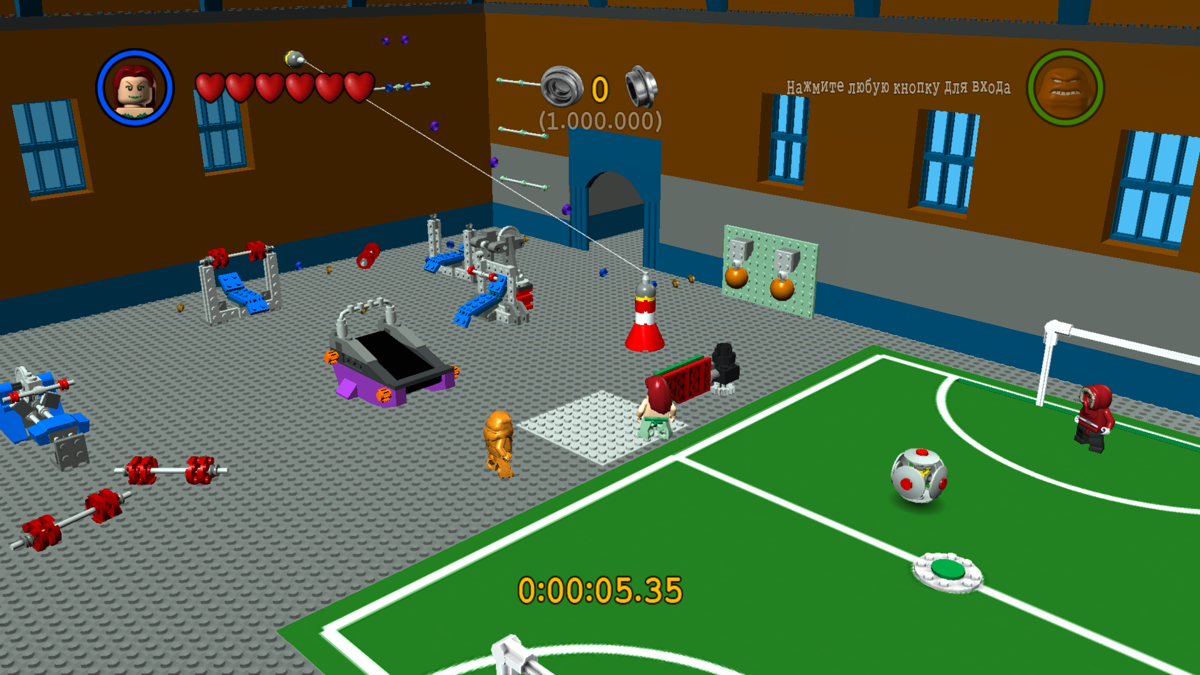 LEGO Batman: The Videogame (Windows) screenshot: Secret unlockable stage: LEGO Arkham Asylum