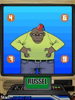 Gorillaz Entertainment System (J2ME) screenshot: Starting out (Russel)