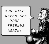 We're Back! (Game Boy) screenshot: You monster! My dino friends