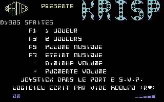 Krisp (Commodore 64) screenshot: Title screen