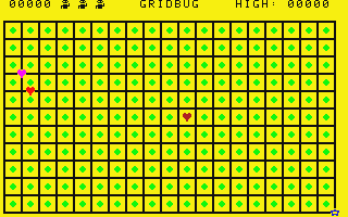 Grid Bug (Mattel Aquarius) screenshot: Starting out