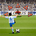 Penalty Challenge (J2ME) screenshot: Controlling the goalkeeper