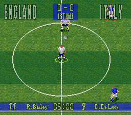 90 Minutes: European Prime Goal (SNES) screenshot: Start of the match