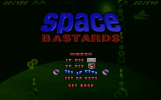 Space Bastards (Windows 3.x) screenshot: The options menu