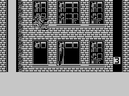 Prohibition (ZX Spectrum) screenshot: The monochrome gives a nice line-art feel