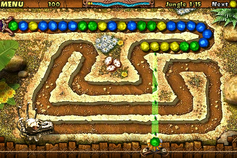 Stoneloops! of Jurassica (iPhone) screenshot: Easy level