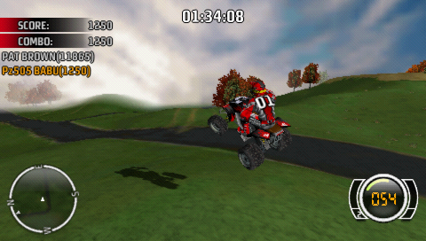 MX vs. ATV: Untamed (PSP) screenshot: 4 wheels... taking off like in the ET movie