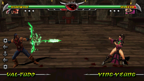 Mortal Kombat: Unchained (PSP) screenshot: Practice mode