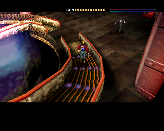 OverBlood 2 (PlayStation) screenshot: Run away for your life, it's terrible!