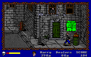 Operation: Cleanstreets (Atari ST) screenshot: Burn the drugs outside the town to... recover energy of course !