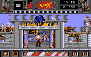 Ranx: The Video Game (Atari ST) screenshot: Airport