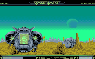 StarBlade (Amiga) screenshot: A desert planet